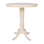 International Concepts Unfinished 36-inch Round Bar-height Pedestal Table