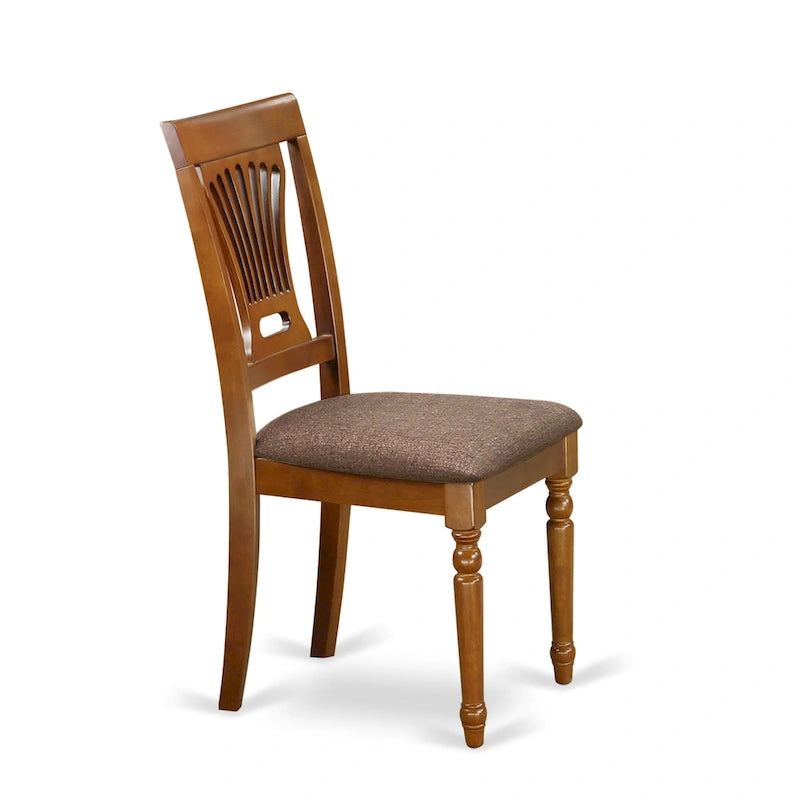 Ensemble de salle à manger 5 pièces East West Furniture comprenant une table ronde et 4 chaises de cuisine, brun selle (options d'assise)