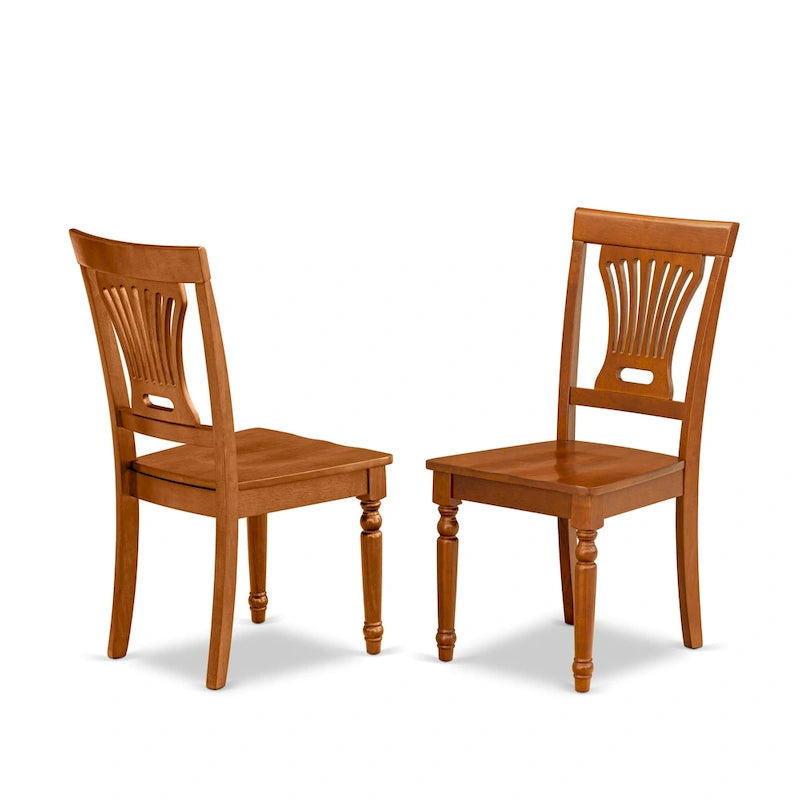 Ensemble de salle à manger 5 pièces East West Furniture comprenant une table ronde et 4 chaises de cuisine, brun selle (options d'assise)