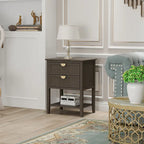 Table d'appoint à 2 tiroirs