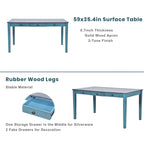 Ensemble de table à manger en bois Merax style milieu du siècle, 6 pièces