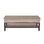 Banc d'entrée de style campagnard avec couvercle relevable à charnières et rangement