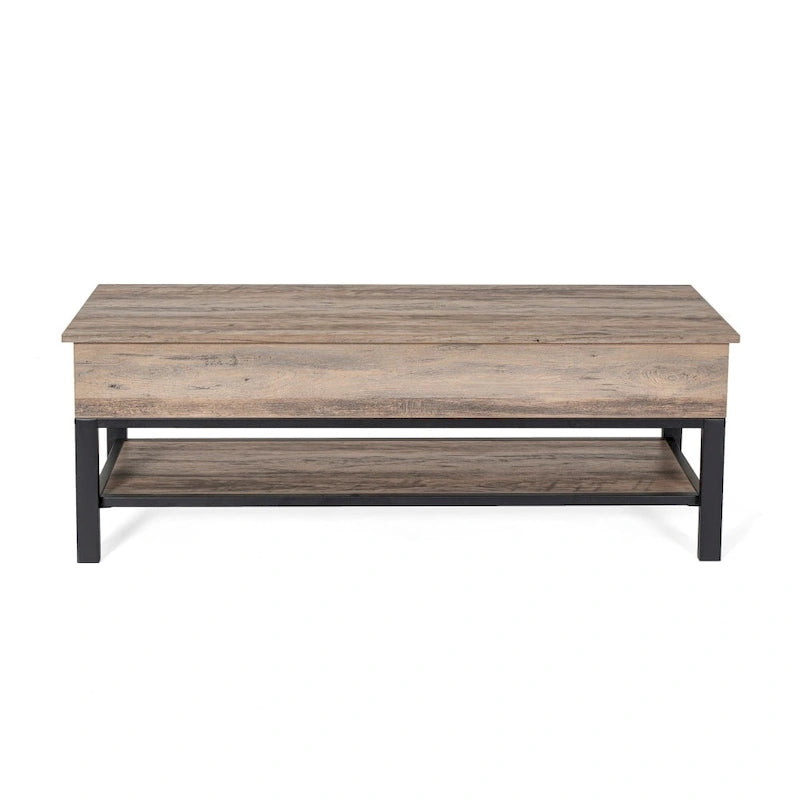 Banc d'entrée de style campagnard avec couvercle relevable à charnières et rangement