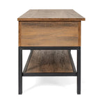 Banc d'entrée de style campagnard avec couvercle relevable à charnières et rangement