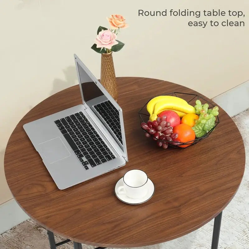 Table de salle à manger à abattants de 80 cm pour petits espaces, ensemble table et chaises de cuisine pour 2 personnes