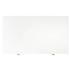 Table de chevet SAFAVIEH Zoey blanche et dorée à 2 tiroirs