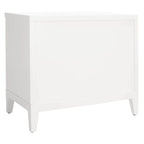 Table de chevet SAFAVIEH Zoey blanche et dorée à 2 tiroirs