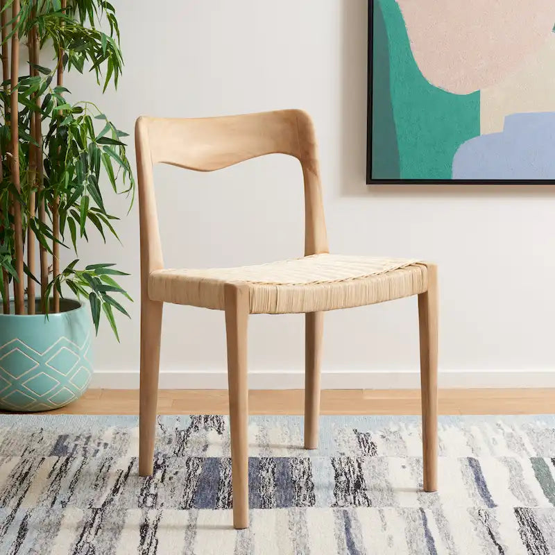 Chaise de salle à manger SAFAVIEH Betsey en osier 31 - 21 po L x 18 po P x 31 po H - 20 po L x 18 po P x 31 po H