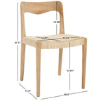 Chaise de salle à manger SAFAVIEH Betsey en osier 31 - 21 po L x 18 po P x 31 po H - 20 po L x 18 po P x 31 po H