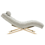 Chaise longue SAFAVIEH Cheri avec coussin rond - 65 cm (L) x 23 cm (P) x 33 cm (H)