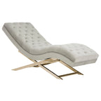Chaise longue SAFAVIEH Cheri avec coussin rond - 65 cm (L) x 23 cm (P) x 33 cm (H)