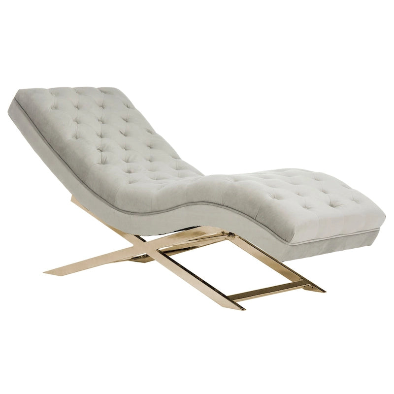 Chaise longue SAFAVIEH Cheri avec coussin rond - 65 cm (L) x 23 cm (P) x 33 cm (H)