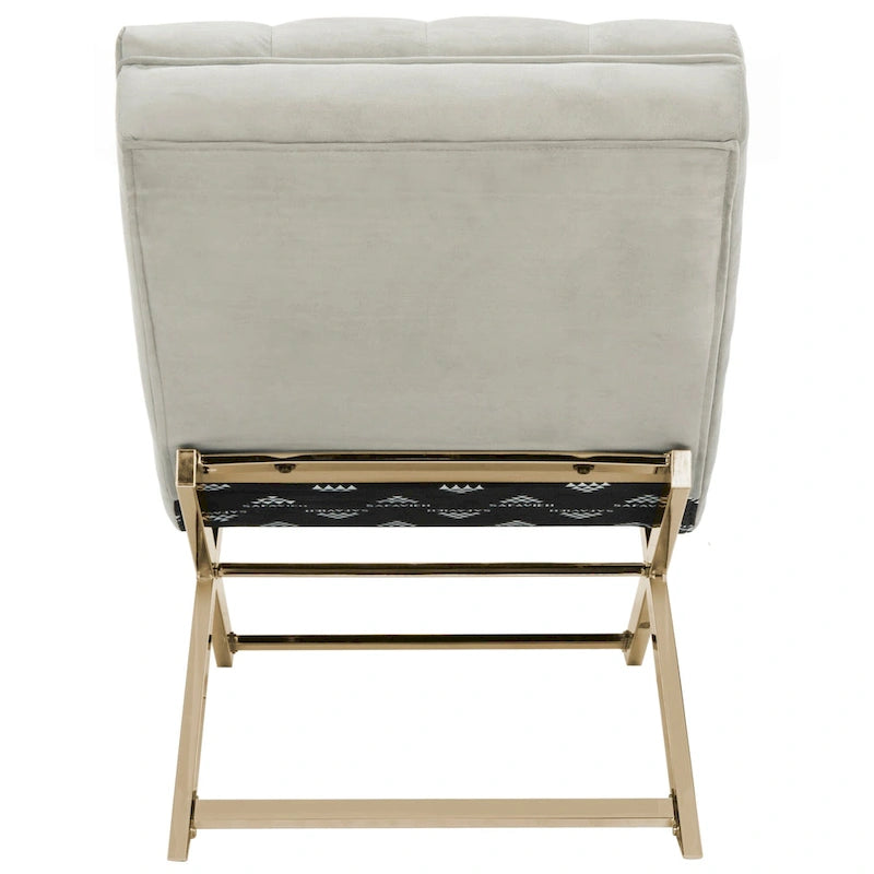 Chaise longue SAFAVIEH Cheri avec coussin rond - 65 cm (L) x 23 cm (P) x 33 cm (H)