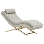 Chaise longue SAFAVIEH Cheri avec coussin rond - 65 cm (L) x 23 cm (P) x 33 cm (H)