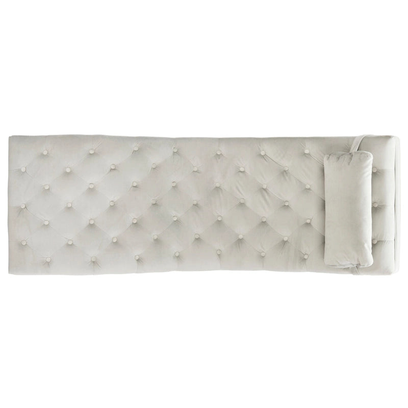 Chaise longue SAFAVIEH Cheri avec coussin rond - 65 cm (L) x 23 cm (P) x 33 cm (H)