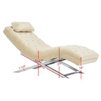 Chaise longue SAFAVIEH Cheri avec coussin rond - 65 cm (L) x 23 cm (P) x 33 cm (H)