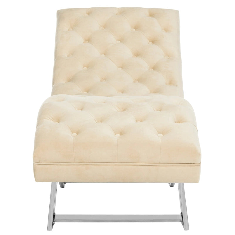 Chaise longue SAFAVIEH Cheri avec coussin rond - 65 cm (L) x 23 cm (P) x 33 cm (H)