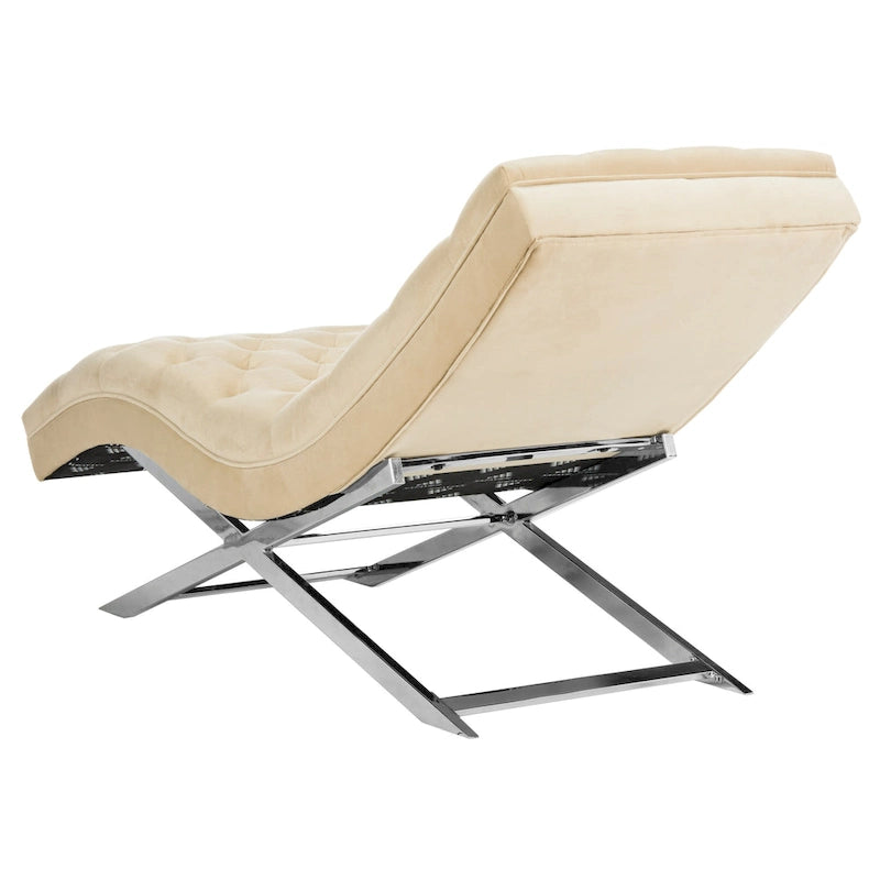 Chaise longue SAFAVIEH Cheri avec coussin rond - 65 cm (L) x 23 cm (P) x 33 cm (H)