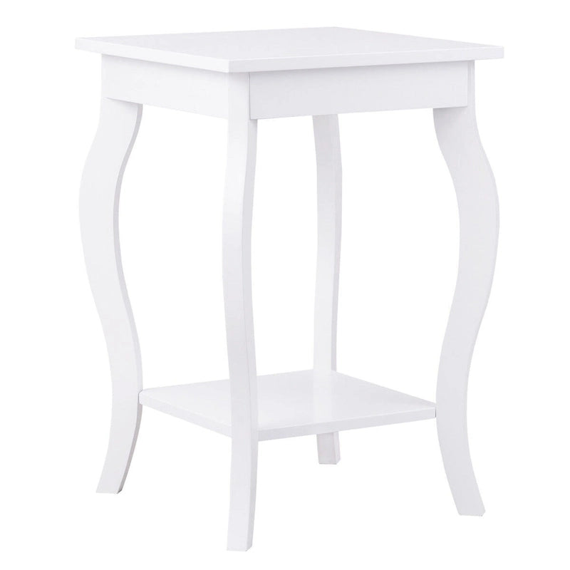 Accent Side End Coffee Table with Storage Shelf