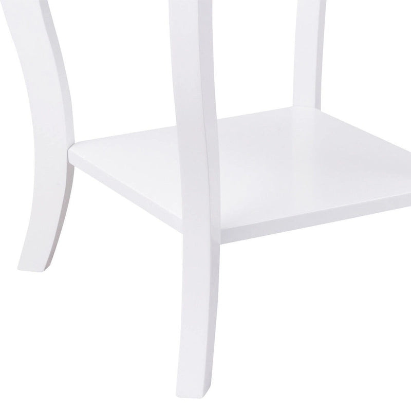 Table basse d'appoint avec étagère de rangement