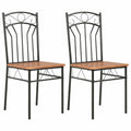 vidaXL Dining Chairs 2 pcs Brown MDF