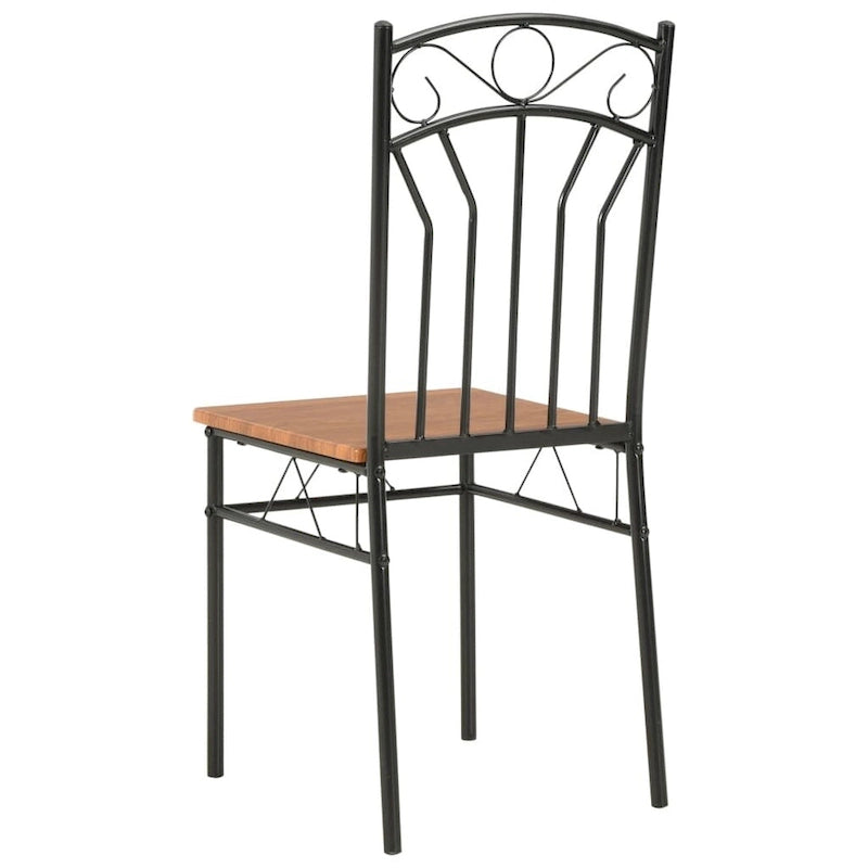 Chaises de salle à manger vidaXL, lot de 2, en MDF marron