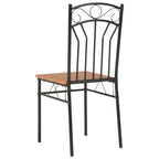 Chaises de salle à manger vidaXL, lot de 2, en MDF marron
