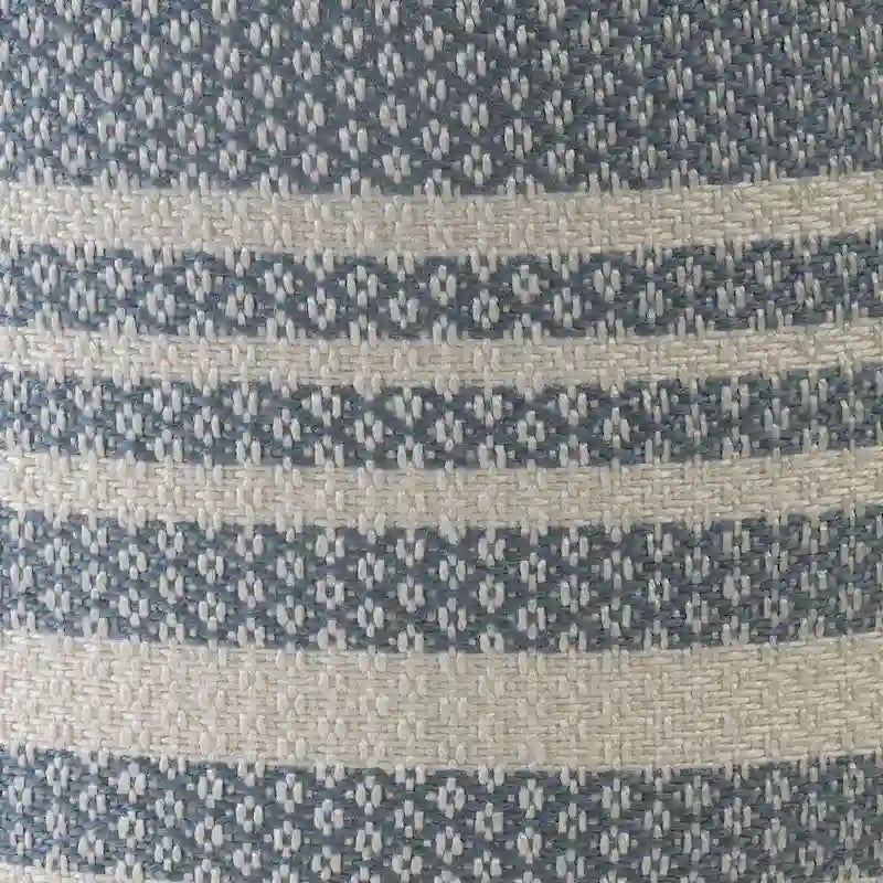 Pouf rond à rayures bleues et blanches (20 cm)