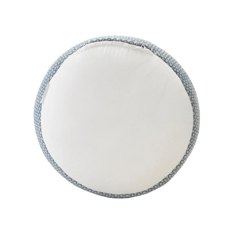 Pouf rond à rayures bleues et blanches (20 cm)