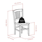 Table à abattants 3 pièces avec chaises à dossier à lattes, noyer