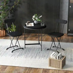 Lot de 4 chaises pliantes Gymax avec pieds incurvés en métal, assise large et ergonomique