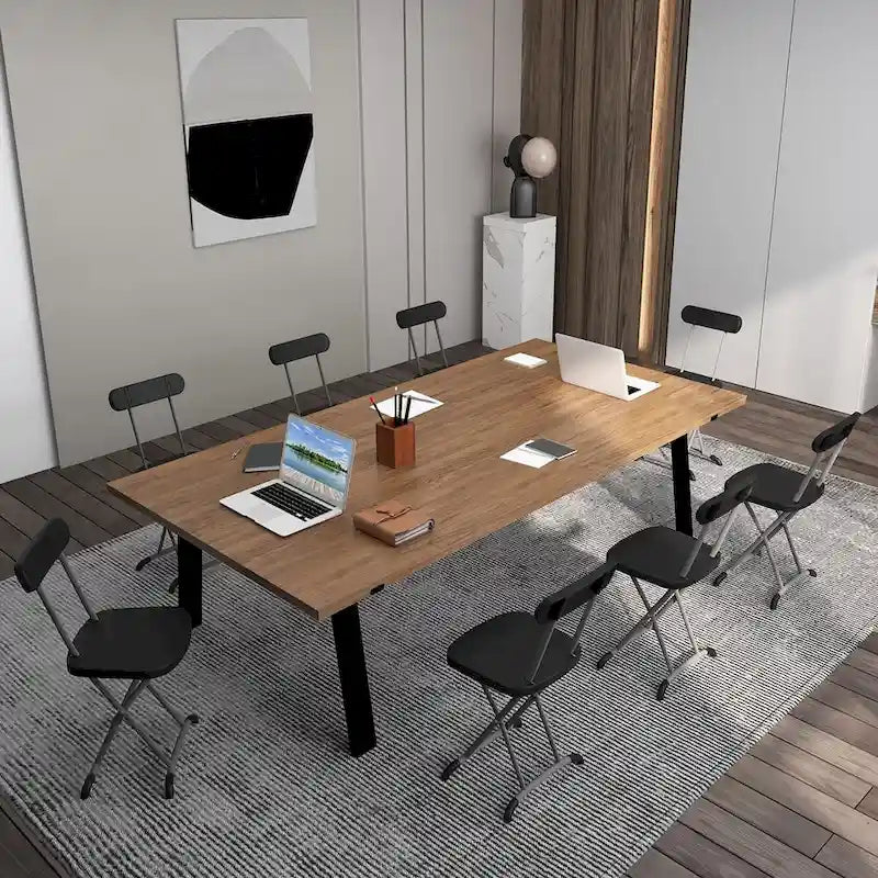 Lot de 4 chaises pliantes Gymax avec pieds incurvés en métal, assise large et ergonomique