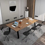 Lot de 4 chaises pliantes Gymax avec pieds incurvés en métal, assise large et ergonomique