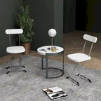 Lot de 4 chaises pliantes Gymax avec pieds incurvés en métal, assise large et ergonomique