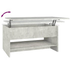 Table basse relevable vidaXL, table d'appoint, table de canapé décorative, bois d'ingénierie - 31,5 x 19,7 x 16,7