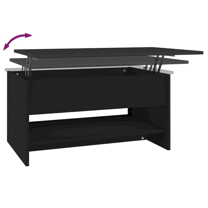 Table basse relevable vidaXL, table d'appoint, table de canapé décorative, bois d'ingénierie - 31,5 x 19,7 x 16,7