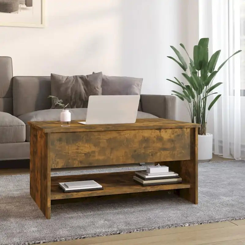 Table basse relevable vidaXL, table d'appoint, table de canapé décorative, bois d'ingénierie - 31,5 x 19,7 x 16,7