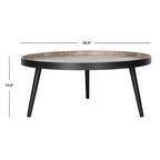 Table basse ronde SAFAVIEH Arline avec plateau - 35,4 x 35,4 x 15 cm - 35 cm (L) x 35 cm (P) x 15 cm (H)