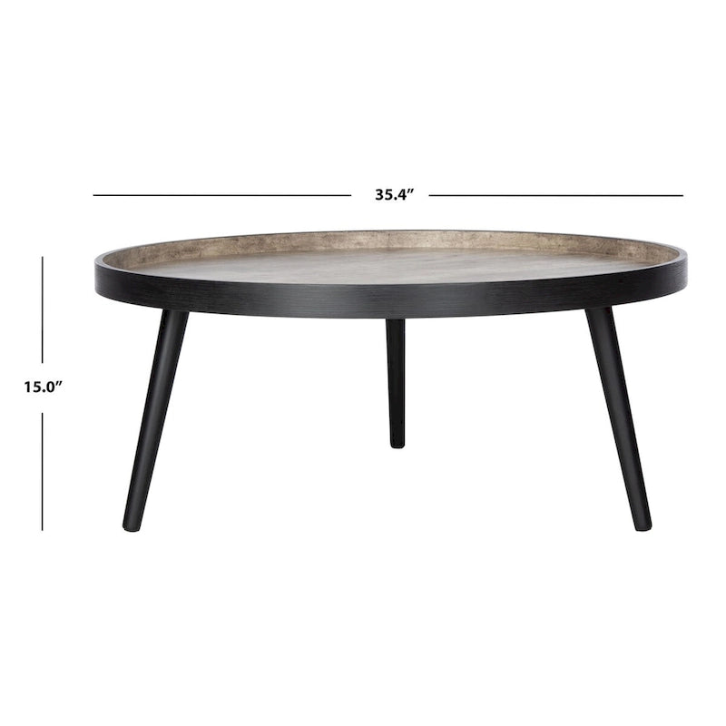Table basse ronde SAFAVIEH Arline avec plateau - 35,4 x 35,4 x 15 cm - 35 cm (L) x 35 cm (P) x 15 cm (H)