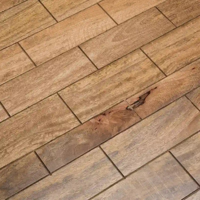 Table basse tambour en résine tressée et plateau en bois SAFAVIEH Alfia - 35,4 x 35,4 x 15,7 cm - 35 cm (L) x 35 cm (P) x 16 cm (H)