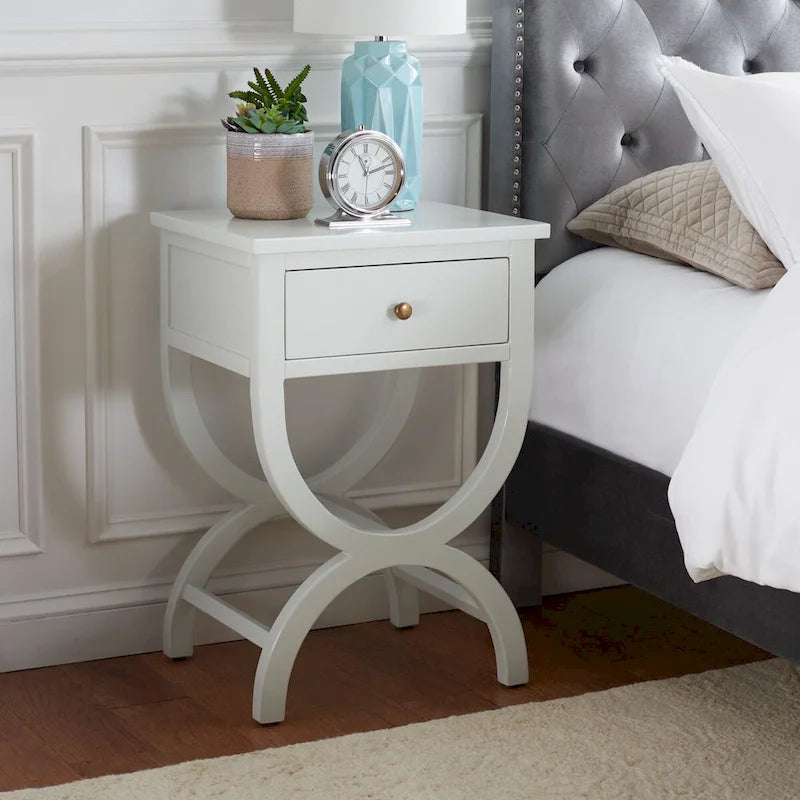 SAFAVIEH Liller 1-Drawer Accent Table Nightstand (Fully Assembled) - 18 W x 15 D x 27 H - 18Wx15Dx27H