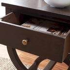 Table d'appoint/table de chevet SAFAVIEH Liller à 1 tiroir (entièrement assemblée) - 45,7 cm L x 38,1 cm P x 68,6 cm H