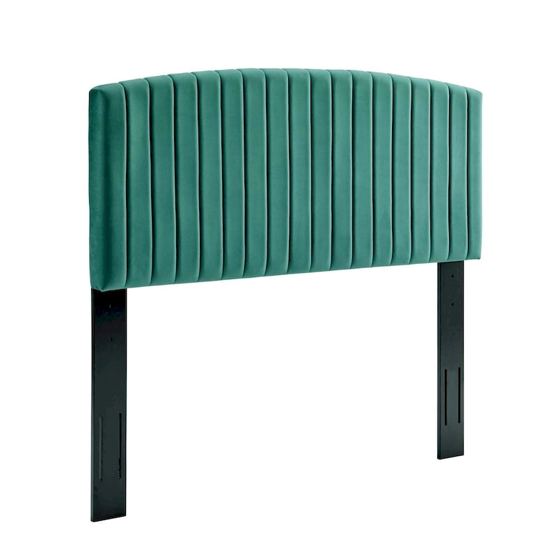 Tête de lit Silver Orchid La Marr en velours pour lit double/queen