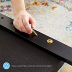 Tête de lit Silver Orchid La Marr en velours pour lit double/queen