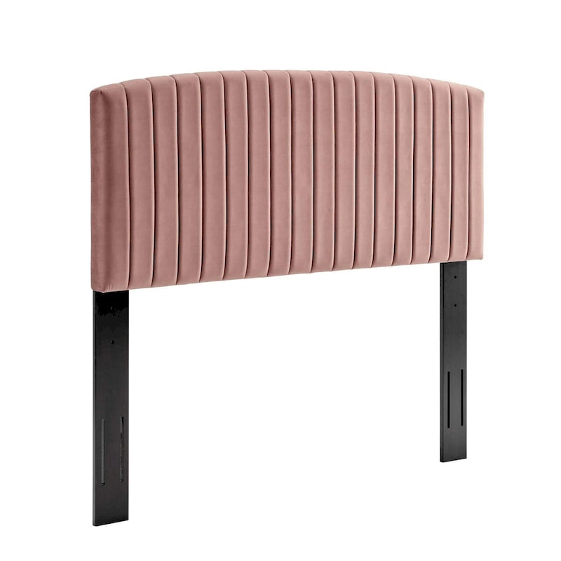 Tête de lit Silver Orchid La Marr en velours pour lit double/queen