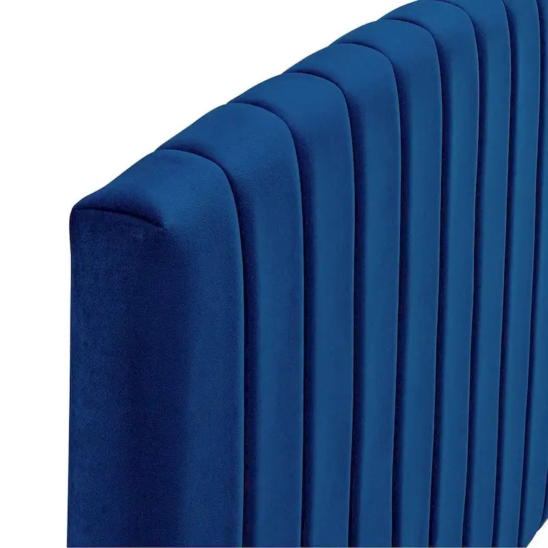 Tête de lit Silver Orchid La Marr en velours pour lit double/queen