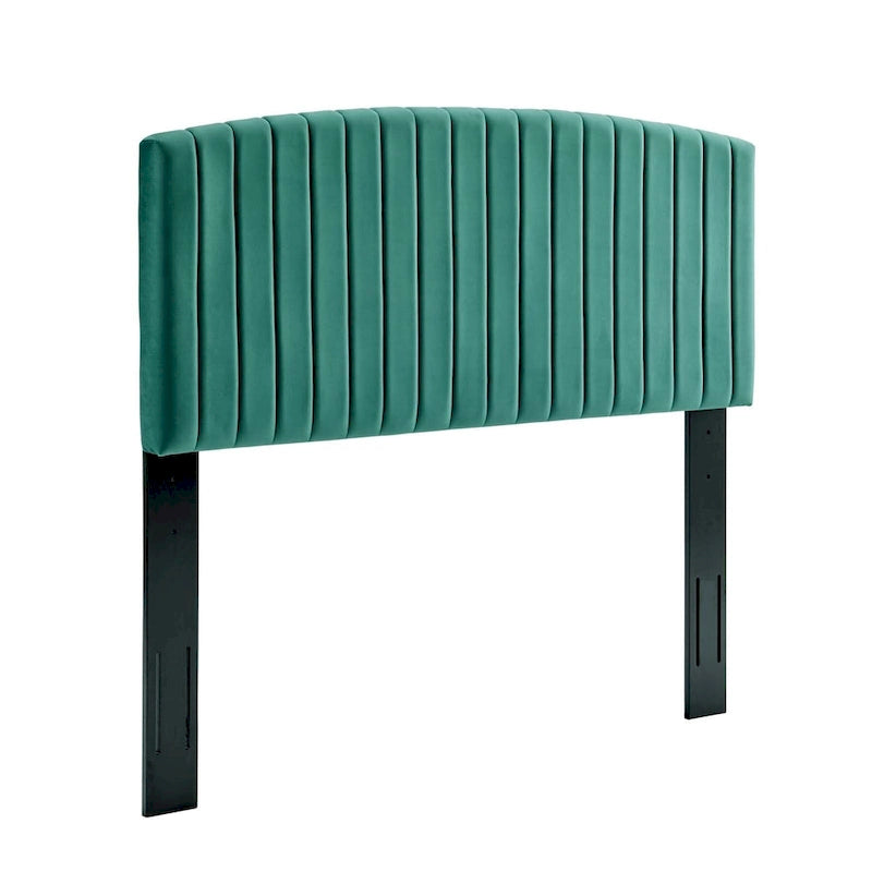 Tête de lit Silver Orchid La Marr en velours pour lit double/queen