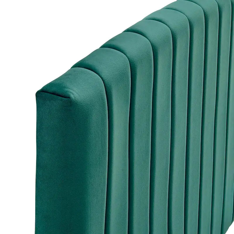 Tête de lit Silver Orchid La Marr en velours pour lit double/queen