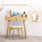 Ensemble coiffeuse avec miroir amovible