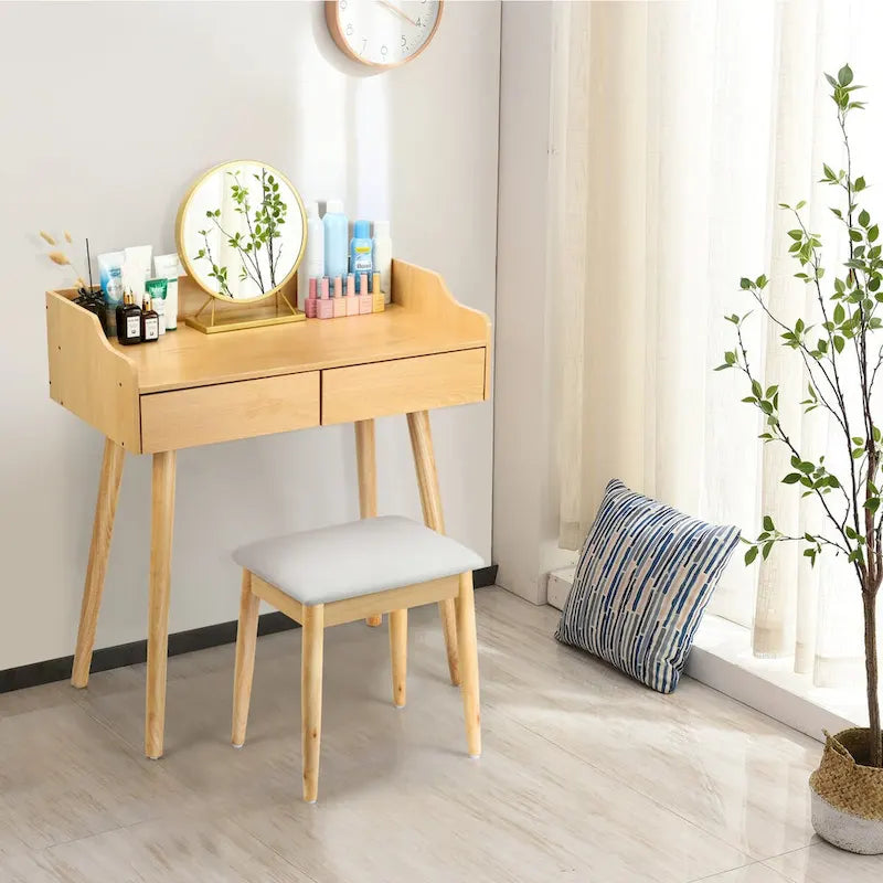 Ensemble coiffeuse avec miroir amovible